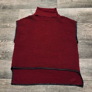 Ravel Red Ribbed Knit Sleeveless Top